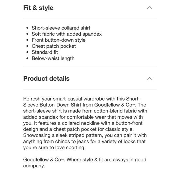 Goodfellow & Co Men's Short Sleeve Poplin Button-Down Shirt Turquoise Blue XXL - Picture 4 of 6